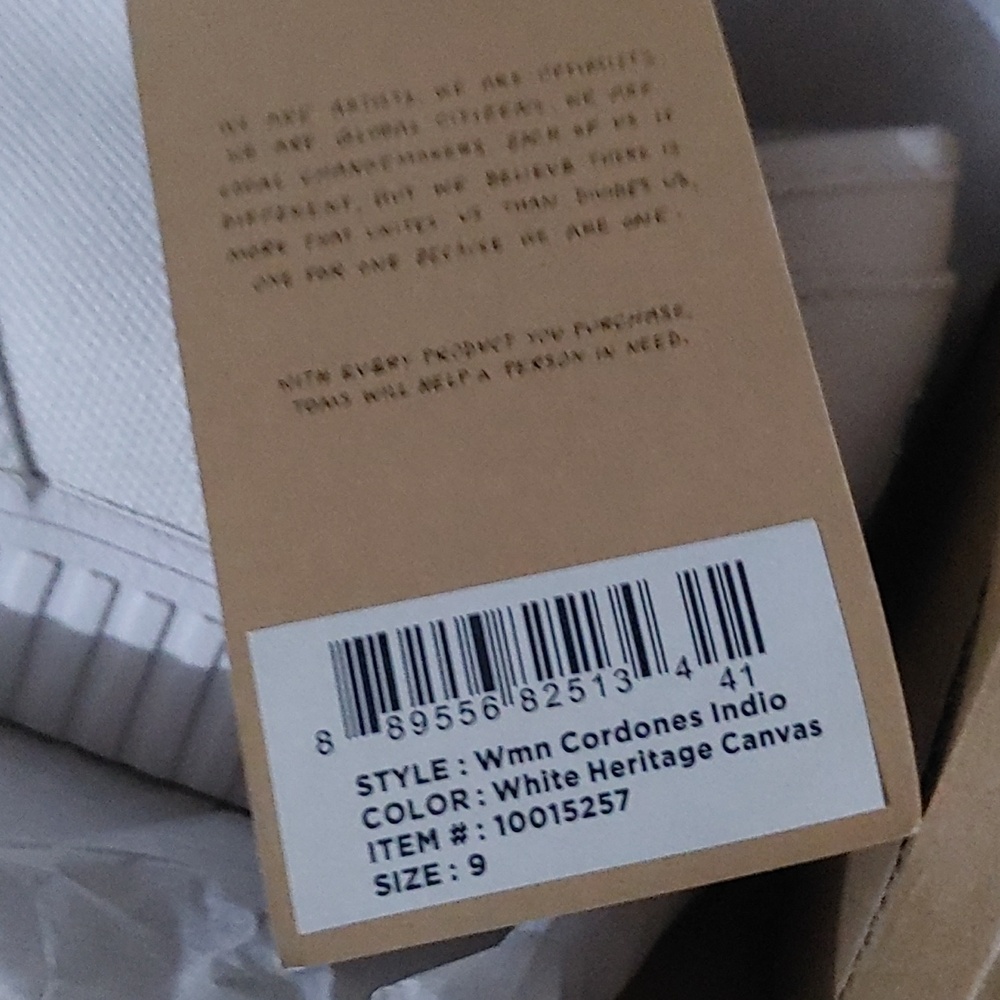 TOMS Women cordones indio Lace up Sneakers White size US 9 - Picture 3 of 4